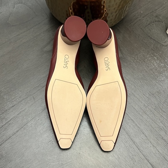 FRANCO SARTO Rita Half D'orsay Pointed Toe Pump In Wine - Picture 3 of 10